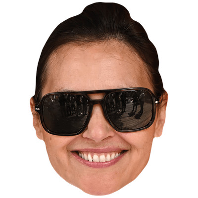 Virginie Ledoyen (Sonnenbrille) Promi Maske, flaches Kartengesicht, Kostüm Maske