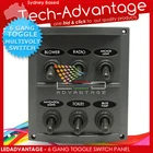 MARINE BOAT 6 GANG SPLASHPROOF TOGGLE SWITCH PANEL
