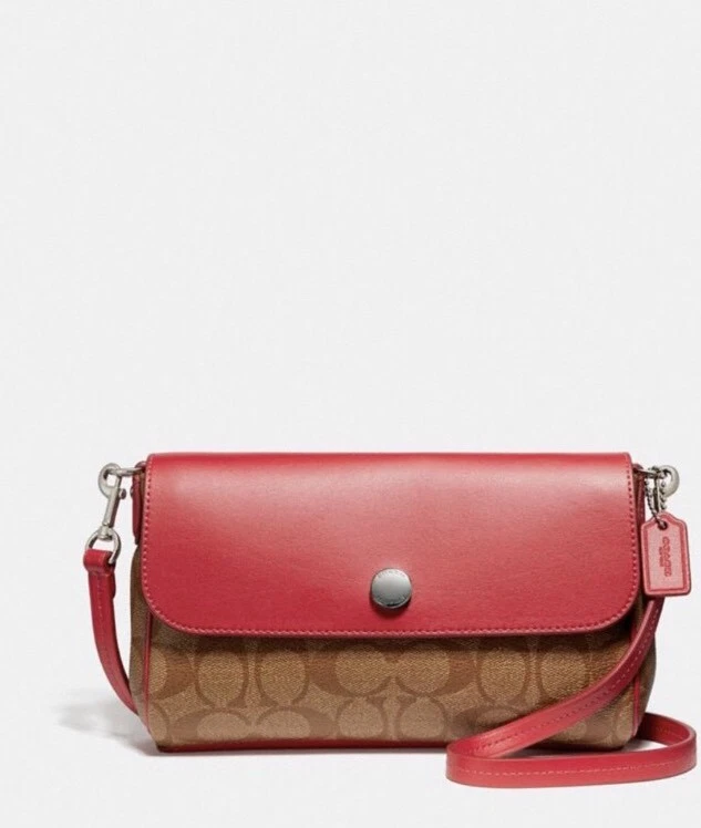 COACH REVERSIBLE CROSSBODY IN SIGNATURE COATED CANVAS eBay
