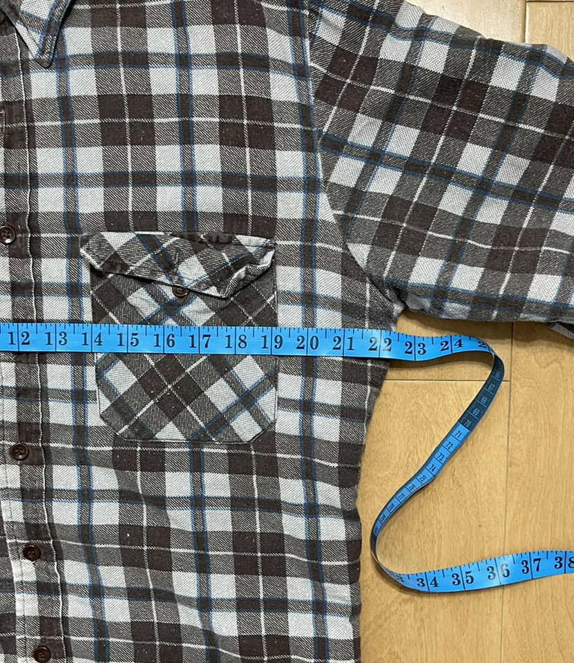 Vintage Sears The Mens Store Flannel Plaid Thermal Polyester Lined M TALL Shirt - Image 3 of 4
