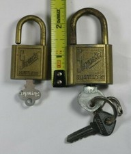 2 Vintage Slaymaker Rustless Padlocks Lock with Key's Made In USA Padlock