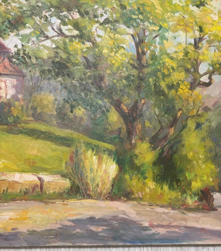 Vintage RAY Remo GAIETTO Gloucester CAPE ANN Summer Landscape House Oil PAINTING - Picture 8 of 11