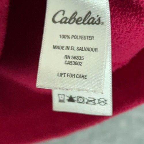 Cabelas Womens Sweater Small Pink Fleece Quarter Zip Outdoor Pullover Solid Top - Picture 6 of 11