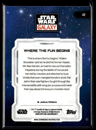 2024 Topps Star Wars Chrome Galaxy Refractor Where the Fun Begins #42 - Picture 2 of 2