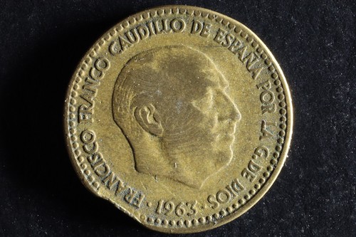 Moneda Franco 1 Peseta 1963 *65 Defectuosa. 1 Peseta Franc Coin 1963 *65 Defect - Imagen 3 de 6