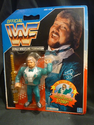 WWF Hasbro MILLION DOLLAR TED DIBIASE NEAR MOC Car...