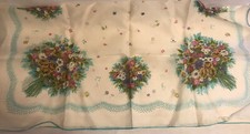 Vintage Colorful Floral Scarf "Sapphire Crepe" Rayon Made in Japan 30  x 30  
