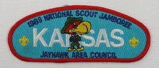 1989 National Scout Jamboree JSP Jayhawk Area Council Kansas RED Bdr. [QR-574]