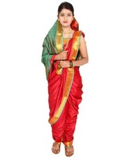 Festive Diwali Navratri Navvari Apprx 8.5mts Silk Saree With Ready-made Blouse