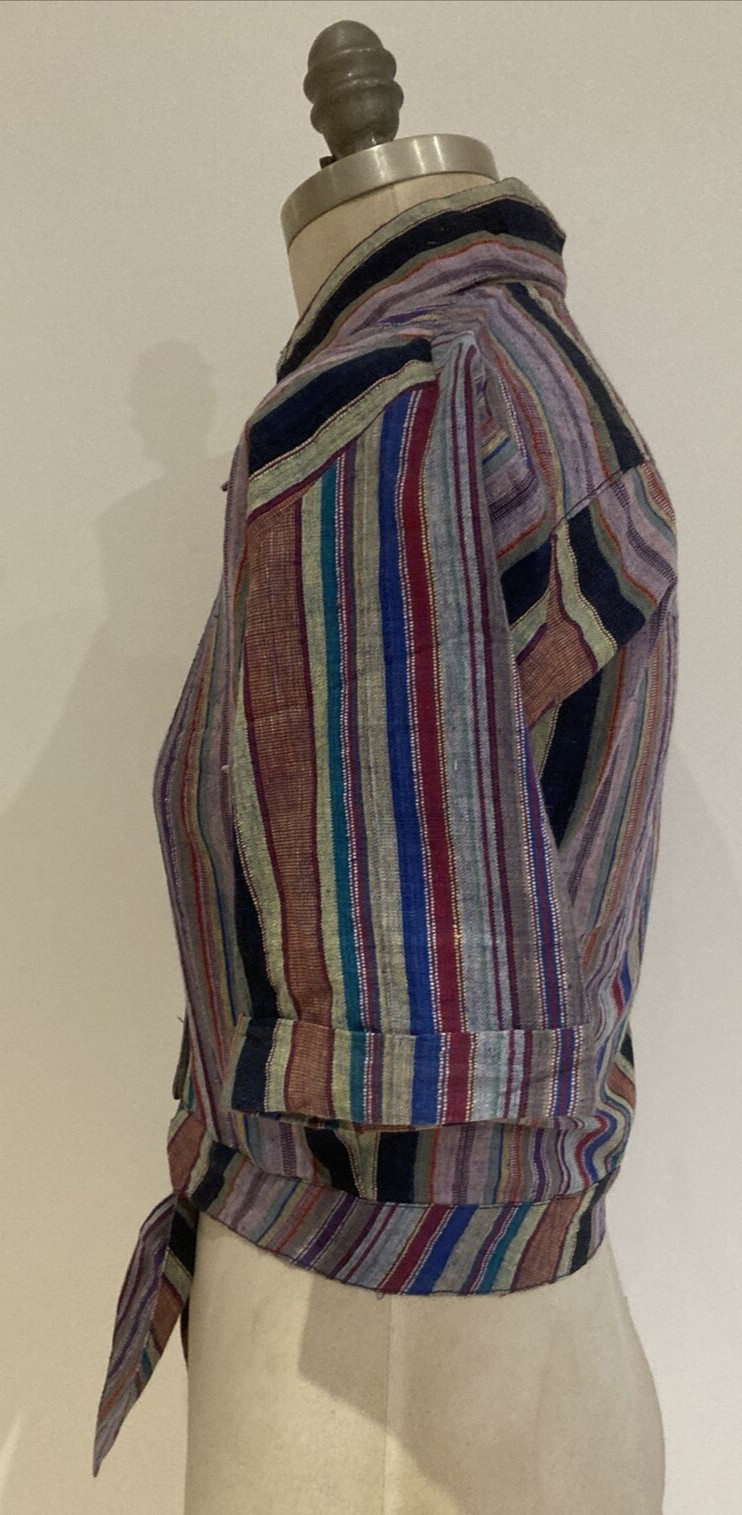 1970s Indian Cotton Bouse/Shirt Boho Hippy Festival, BNWT, 19" pit to pit 4