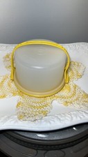 Tupperware Toy Mini Yellow Cake Taker Carrier w Handle Vintage