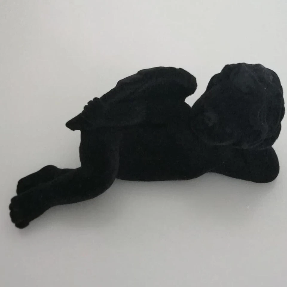 Ángel Putto Negro Ángel De La Guarda Regalo Para Invitados Set De 2 Navidad 14cm - Imagen 2 de 4