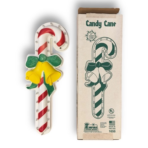 1993 Empire Candy Cane hanging Lighted Indoor Outdoor 27" Christmas 1656 Vintage