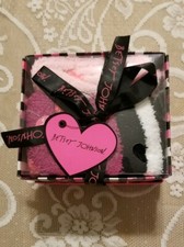 Betsey Johnson Boxed Set of 3 Pairs of Cozy Socks Hearts; Stripes; Solid NIP