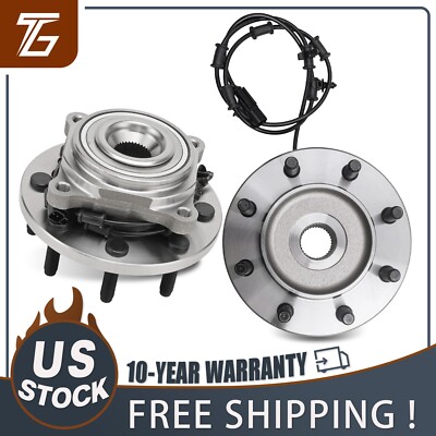 Pair 8-Lug Front Wheel Hub Bearing for 2012 2013 Ram 2500 3500 4WD 4x4