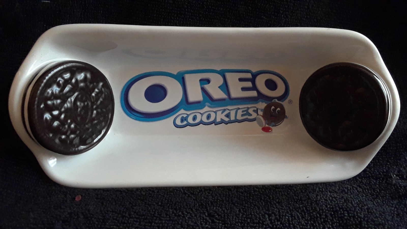 Set of 2 Oreo Cookie Banana-Split Bowl Ceramic Dish Milk & Cookies | eBay