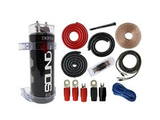 SoundBox 0 Gauge Amp Kit Amplifier Install Wiring 5 Farad Digital Capacitor...