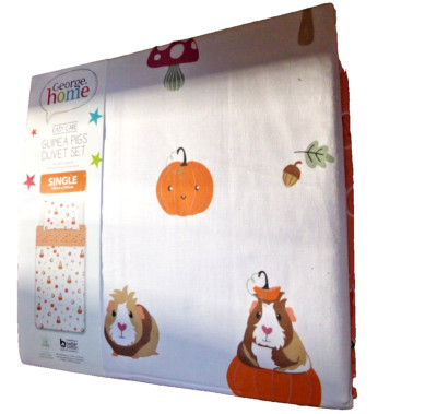 HALLOWEEN MEERSCHWEINCHEN Hamster Größe EINZELN Wende KÜRBIS Bettbezug Set NEU