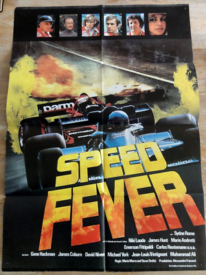 Kinoplakat SPEED FEVER Formel 1 Niki Lauda Fittipaldi Andretti James Hunt