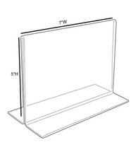 Clear Acrylic Sign Holder Double Sided Counter Top Sign Holder 2 sizes option