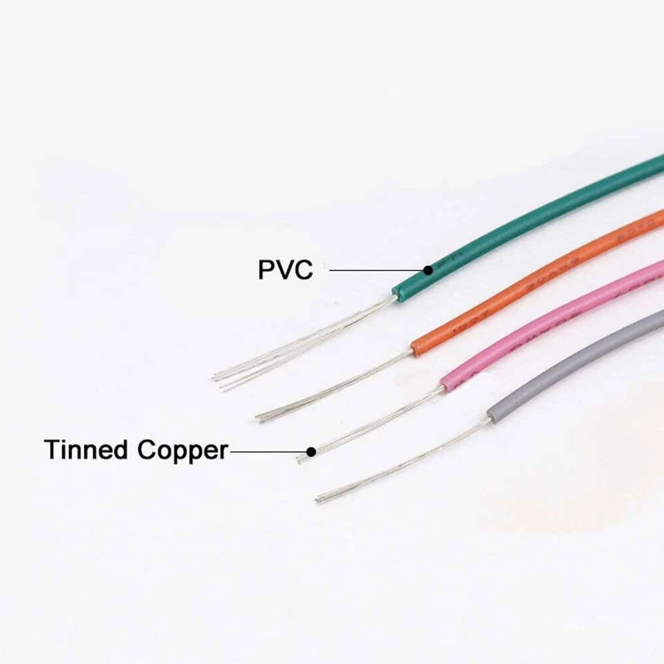 28AWG Flexible Stranded Electronic Wire UL1007 PVC Cable O.D 1.2mm 11-Colors - Image 3 of 4