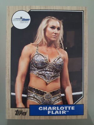 2017 Topps Heritage WWE Charlotte Flair #19 SmackDown Wrestling Diva Lesen!