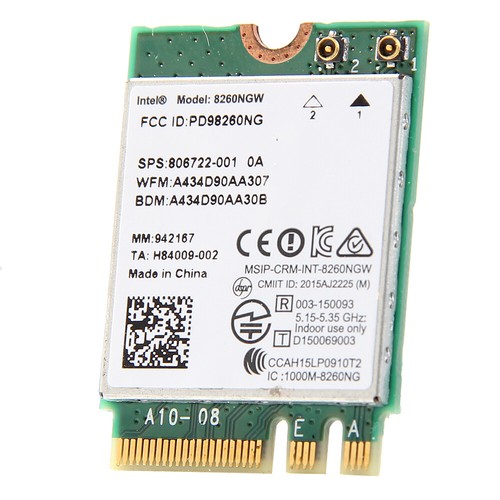 Wireless Card Intel 3168NGW 8260NGW 8265NGW 802.11AC Wifi Bluetooth with Antenna - Afbeelding 10 van 15