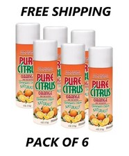 Pure Citrus Spray 4 Oz. Car Air Freshener, Orange 6-Pack Free Shipping