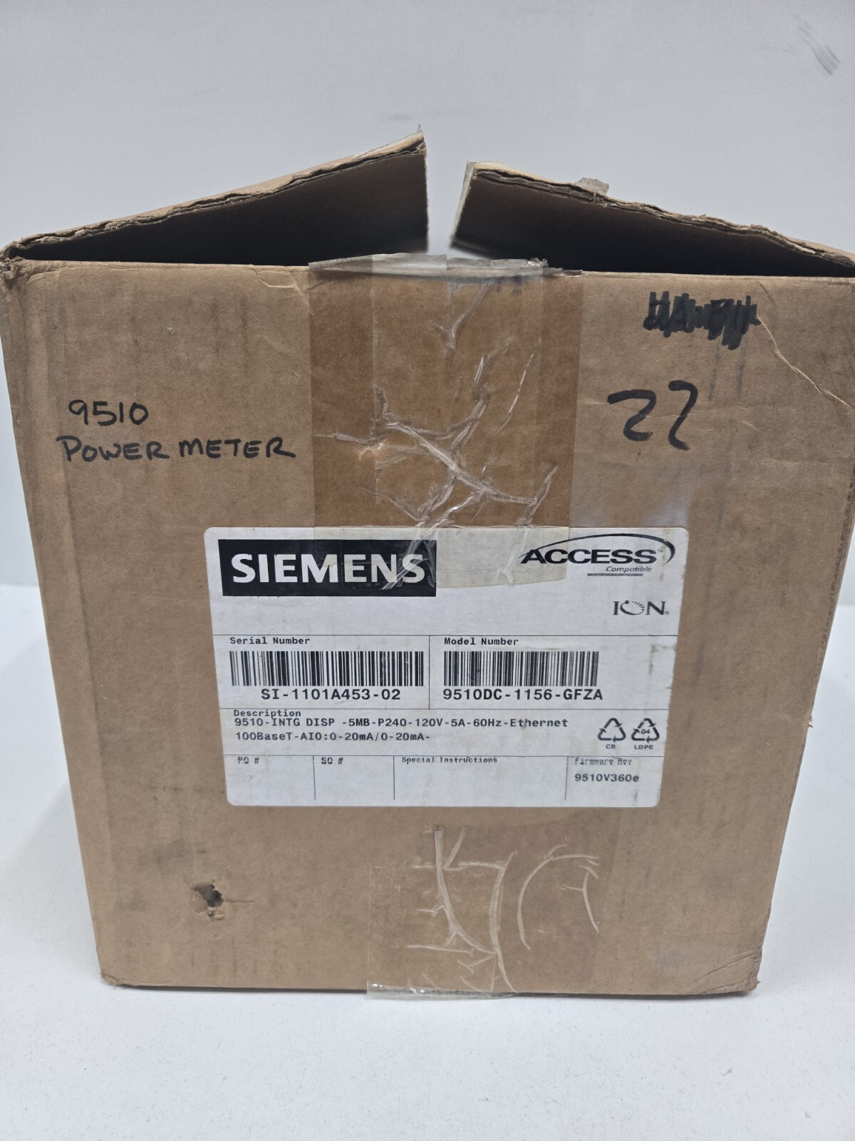 Siemens 9510 Power Meter w/ Integrated Display 9510DC-1156-GFZA