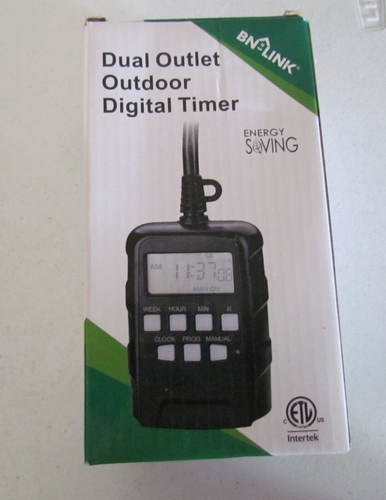 Doppelsteckdose Outdoor Digital Time Schwerlast Outdoor 8 Ein/Aus programmierbarer Timer - Bild 3 von 6