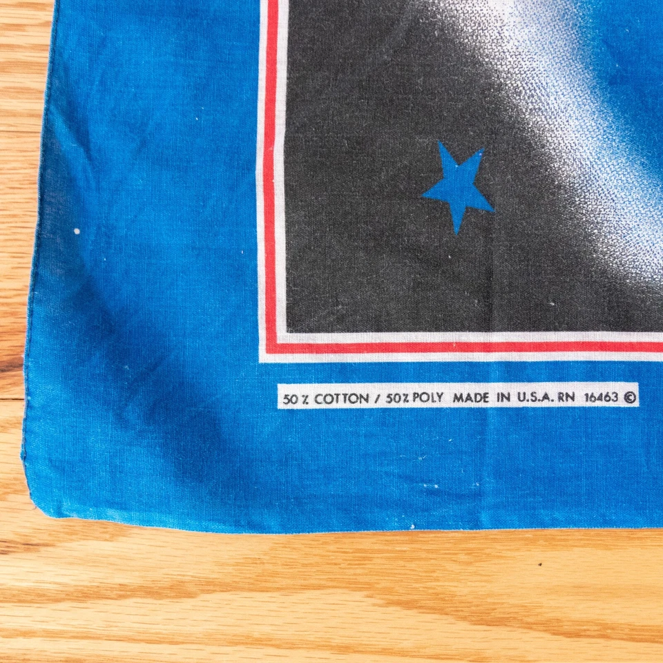 Pañuelo Bandana Águila Calva Bandera Americana Vintage Años 80 Hecho en EE. UU. 22" Foto 2 de 3