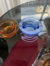 Vintage Fostoria Glass Ashtray Set Of 2