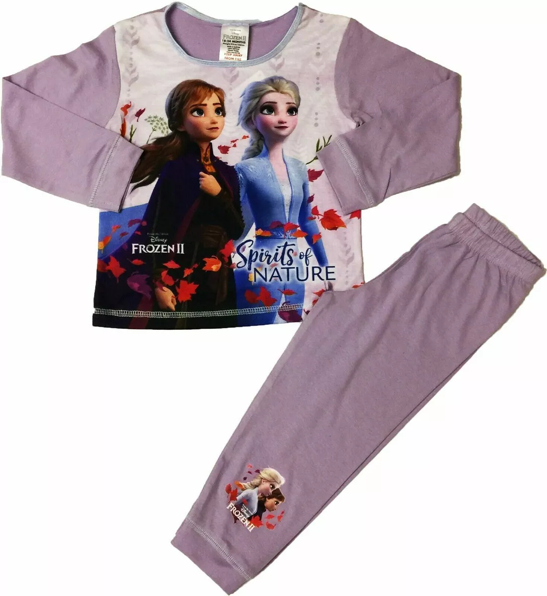 Frozen Disney Pyjamas Girls Anna And Elsa Pyjamas Sleepwear Age 18 24 Months