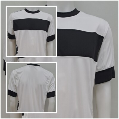 Kappa Fußball Trikot T-Shirt Jersey kurzarm Sleeve Sport Fitness weiß M L XL E