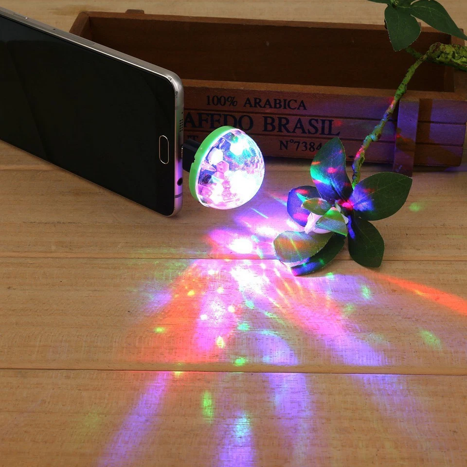 Mini Portable USB Stage Disco Light Magic Ball Lamp Party Club for Mobile Phone - Image 2 of 4