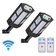 2X Outdoor Solar Wall Light LED Motion Sensor Bright Flood Street Lamp 3 Modes