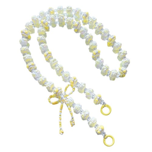 Unique 3D Beaded Phone Cord Women Cellphone Lanyard Crossbody Shoulder Bag Chain - Zdjęcie 2 z 14