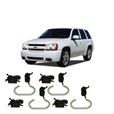 Bright White LED Headlight Halo Ring Kit for Chevrolet Trailblazer 02-09