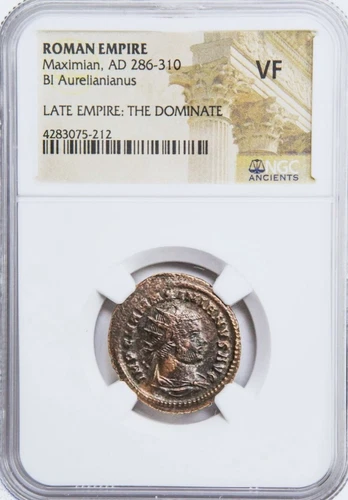 A-DS10 - Roman Empire of Emperor Maximian (AD 286-310) Aurelianianua NGC VF Coin
