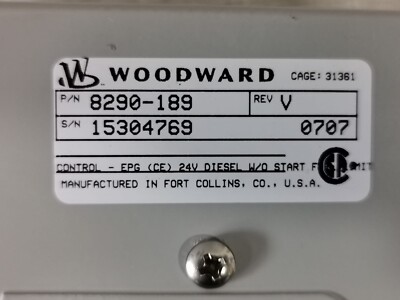 Woodward 8290-189 Rev. V Speed Controller | eBay