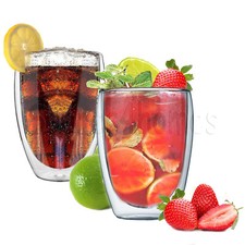 Cocktail Thermal Double Walled Glasses Keep Drinks Cold or Hot 300ml, 2, 4 or 8