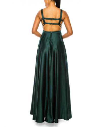 Bee Darlin Women's Long Ball Gown Dress Side Slit Solid Sleeveless A2504 - Picture 5 of 20