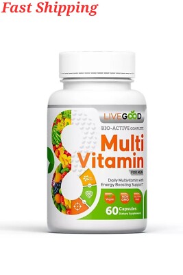 LiveGood Multi-Vitamin For Men Bio-Active Complete Boost Your Immune System 