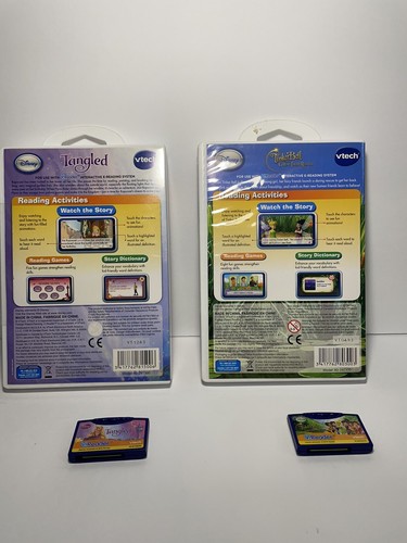 V-Tech V.Reader Interactive E Reading system games-(2 games) Tinkerbell- Tangled - Picture 4 of 4