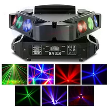 60W 9 RGB LEDs Spider Moving Head Light DMX DJ Stage Party Moving Beam Lighting