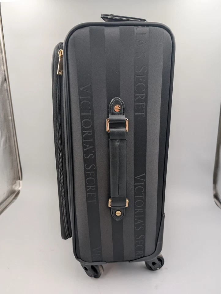 Victoria's Secret Logo Jacquard Stripe Fabric Carry-on Luggage - Never Used NWT - Image 2 of 4