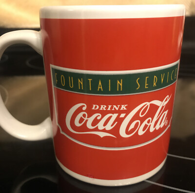 Rare Vintage 1997 Enesco Fountain Service Coca Cola Coffee Mug Cup Plant  Holder | eBay