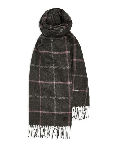 Ted Baker Mens Scarf - Grey - Plaid Window Check - Halwil - RRP £45 - Picture 1 of 6