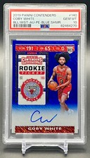 2019 Coby White Contenders Auto Blue Shimmer /20 PSA 10 RC Rookie Ticket #140