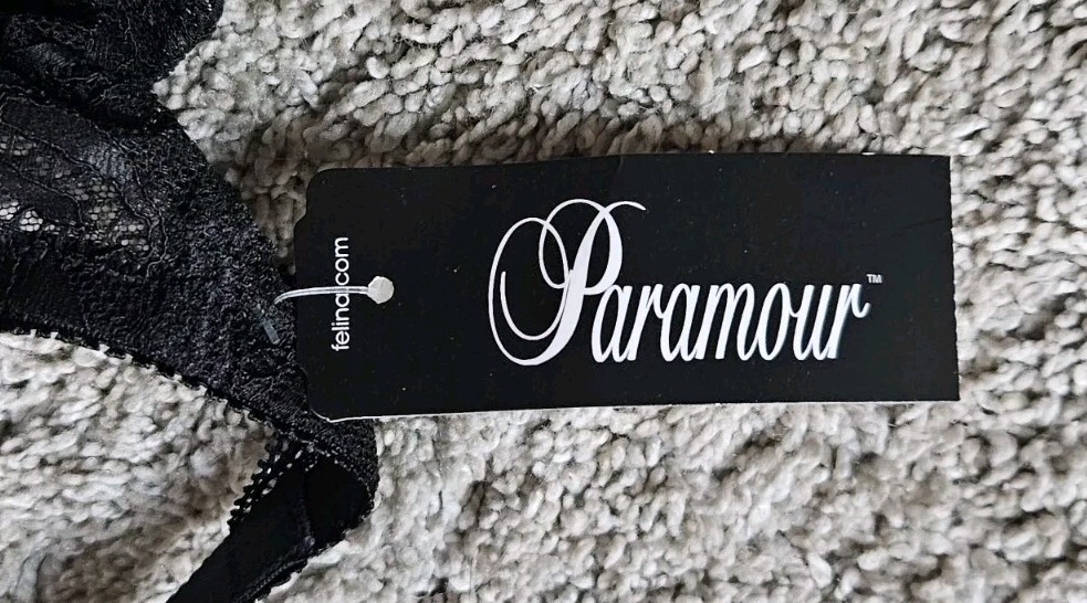Paramour by Felina Peridot Lace Unlined Black Bra 115073 Women's